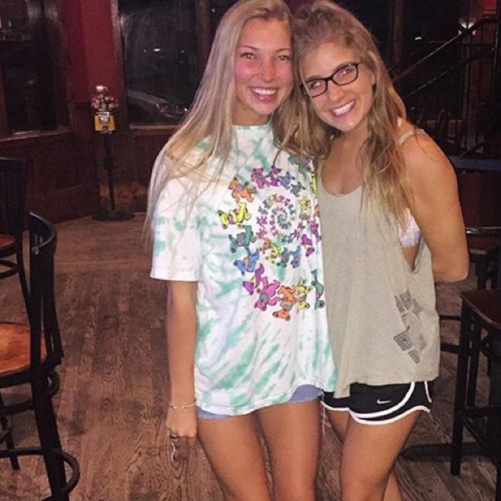 Green tie dye Grateful Dead shirt